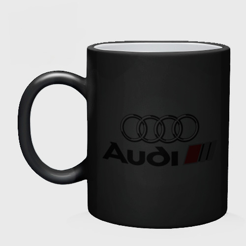 Кружка хамелеон Audi, цвет белый + черный - фото 3