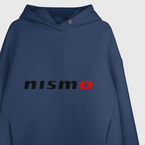 Женское худи Oversize хлопок Nismo, цвет темно-синий - фото 3