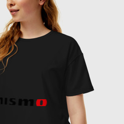 Женская футболка хлопок Oversize Nismo - фото 2