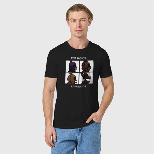 Мужская футболка хлопок Five Nights at Freddy`s, цвет черный - фото 3