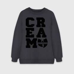 Женский свитшот oversize без начеса хлопок Wu tang clan