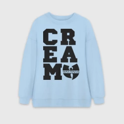 Женский свитшот oversize без начеса хлопок Wu tang clan