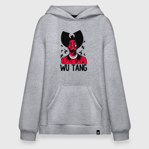 Худи SuperOversize хлопок Wu tang clan, цвет меланж