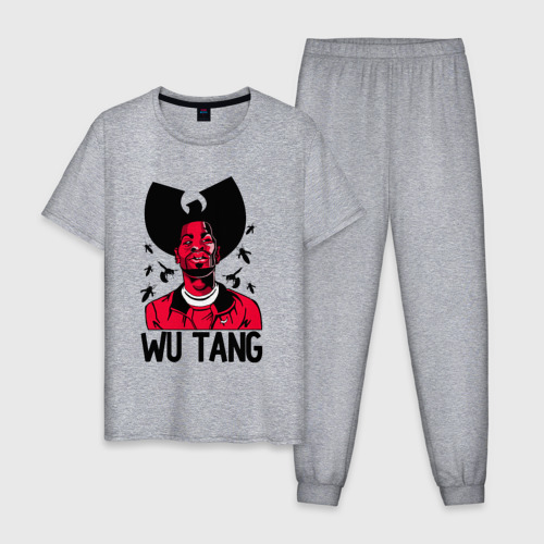 Мужская пижама хлопок Wu tang clan, цвет меланж