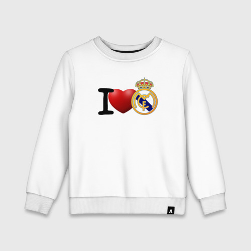 Детский свитшот хлопок Love Real Madrid, цвет белый