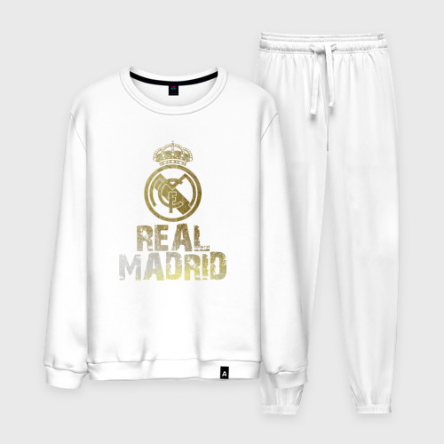 Мужской костюм хлопок с принтом Real Madrid, вид спереди #2