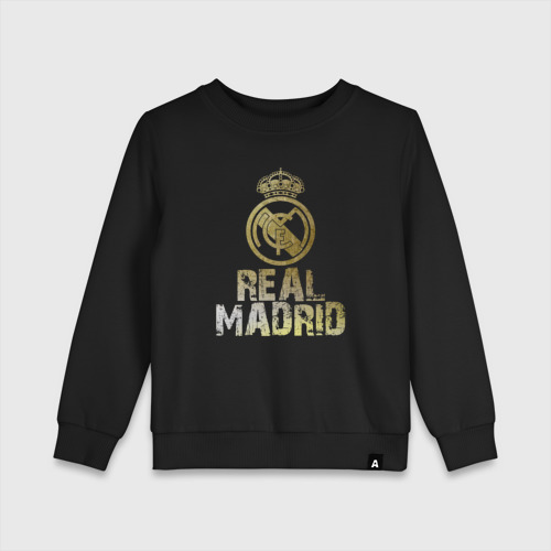 Детский свитшот хлопок Real Madrid, цвет черный