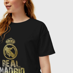 Женская футболка хлопок Oversize Real Madrid - фото 2