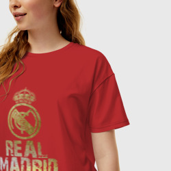 Женская футболка хлопок Oversize Real Madrid - фото 2