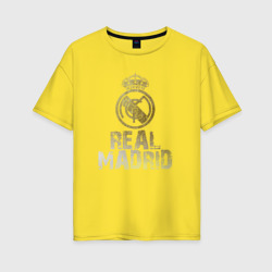 Женская футболка хлопок Oversize Real Madrid