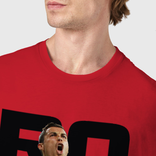 Мужская футболка хлопок Ronaldo, цвет красный - фото 6