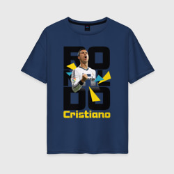 Женская футболка хлопок Oversize Ronaldo