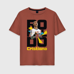 Женская футболка хлопок Oversize Ronaldo