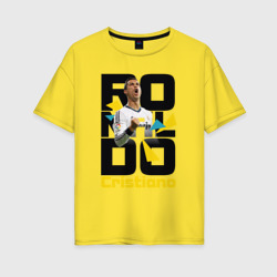 Женская футболка хлопок Oversize Ronaldo