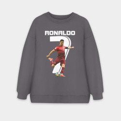 Женский свитшот oversize без начеса хлопок Ronaldo