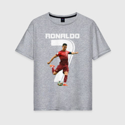 Женская футболка хлопок Oversize Ronaldo