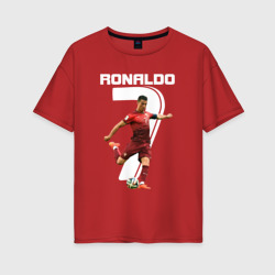 Женская футболка хлопок Oversize Ronaldo