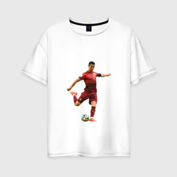 Женская футболка хлопок Oversize Ronaldo