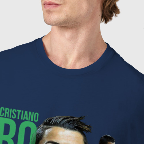 Мужская футболка хлопок Ronaldo, цвет темно-синий - фото 6