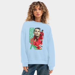 Женский свитшот oversize без начеса хлопок Ronaldo - фото 2
