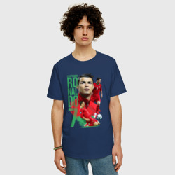 Мужская футболка хлопок Oversize Ronaldo - фото 2