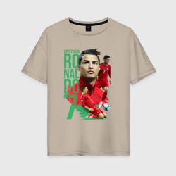 Женская футболка хлопок Oversize Ronaldo