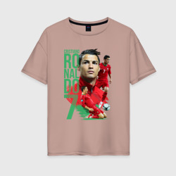 Женская футболка хлопок Oversize Ronaldo