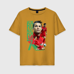 Женская футболка хлопок Oversize Ronaldo