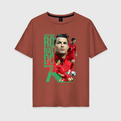 Женская футболка хлопок Oversize Ronaldo