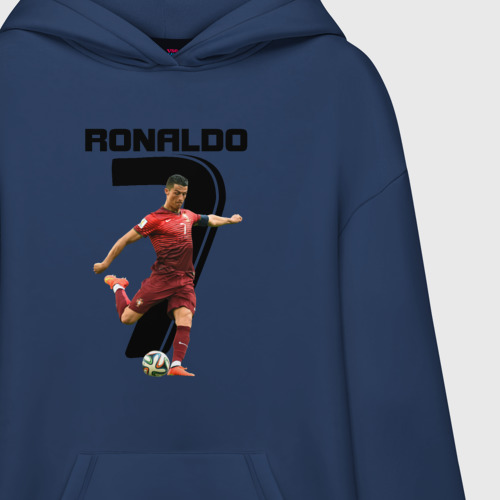 Худи SuperOversize хлопок Ronaldo, цвет темно-синий - фото 3