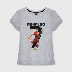 Женская футболка хлопок Slim Ronaldo