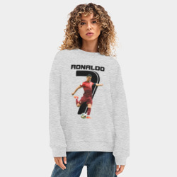 Женский свитшот oversize без начеса хлопок Ronaldo - фото 2