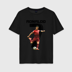Женская футболка хлопок Oversize Ronaldo