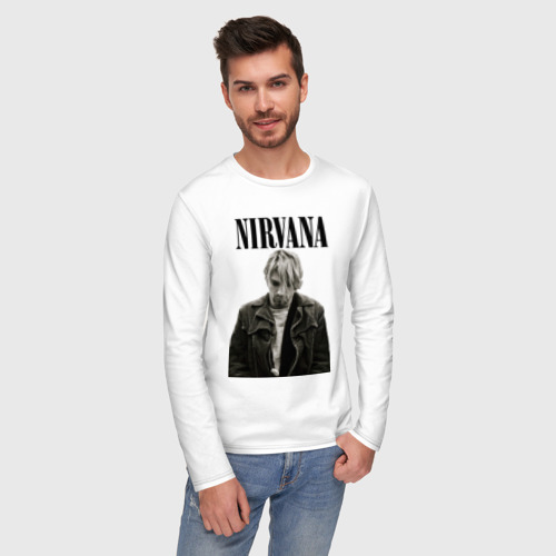 Мужской лонгслив хлопок Nirvana t-shirt - фото 3