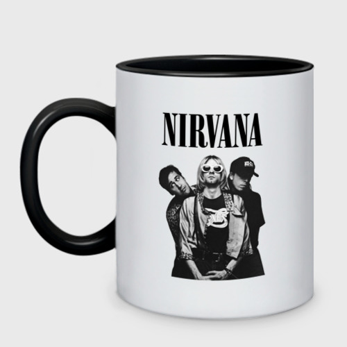 Кружка двухцветная Nirvana Group, цвет белый + черный