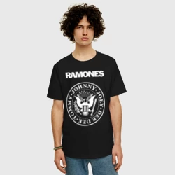 Мужская футболка хлопок Oversize Ramones - фото 2