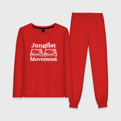 Женская пижама с лонгсливом хлопок Junglist Movement