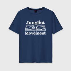 Женская футболка хлопок Oversize Junglist Movement