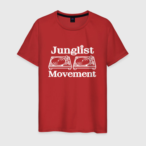 Мужская футболка хлопок Junglist Movement, цвет красный