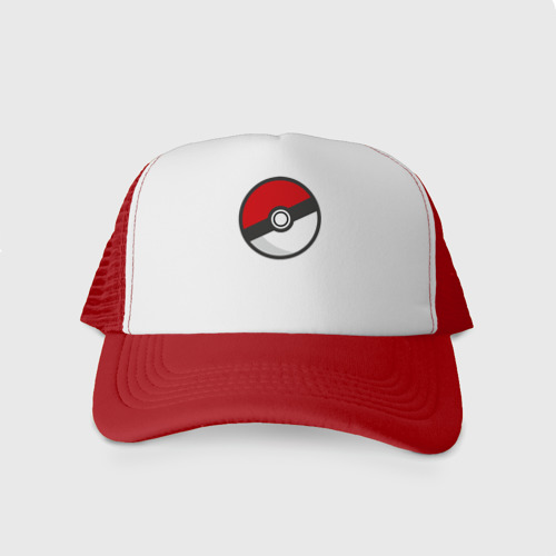 Кепка тракер с сеткой Pokeball, цвет красный