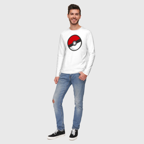 Мужской лонгслив хлопок Pokeball - фото 5