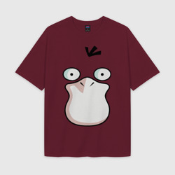 Женская футболка Oversize хлопок texturе Psyduck