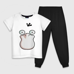 Детская пижама с белой футболкой Psyduck