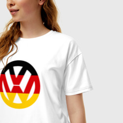 Женская футболка хлопок Oversize Wolksvagen - фото 2