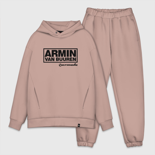 Мужской костюм oversize хлопок с принтом Armin van Buuren, вид спереди #2