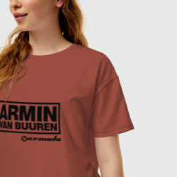 Женская футболка хлопок Oversize Armin van Buuren - фото 2