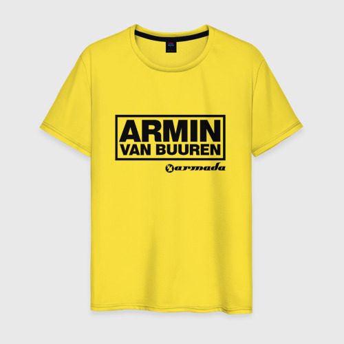 Мужская футболка хлопок Armin van Buuren, цвет желтый