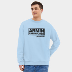 Мужской свитшот oversize без начеса хлопок Armin van Buuren - фото 2