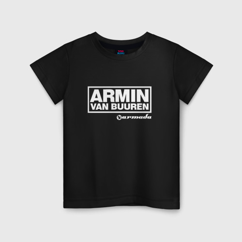 Детская футболка хлопок Armin van Buuren, цвет черный