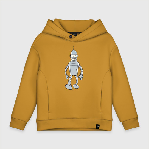 Детское худи Oversize хлопок Bender color, цвет горчичный